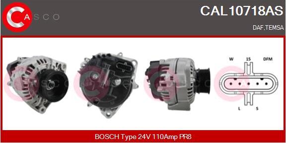 Casco CAL10718AS - Alternator autospares.lv