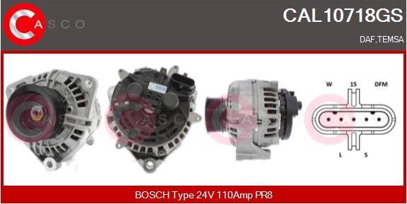 Casco CAL10718GS - Alternator autospares.lv