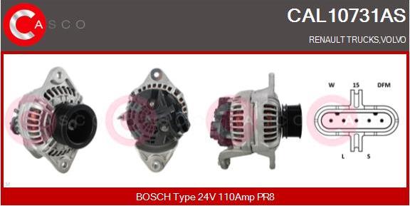 Casco CAL10731AS - Alternator autospares.lv