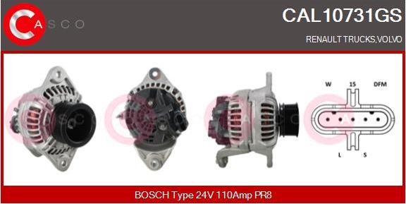 Casco CAL10731GS - Alternator autospares.lv