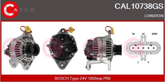 Casco CAL10738GS - Alternator autospares.lv