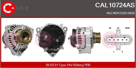 Casco CAL10724AS - Alternator autospares.lv