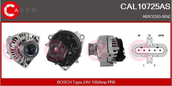 Casco CAL10725AS - Alternator autospares.lv