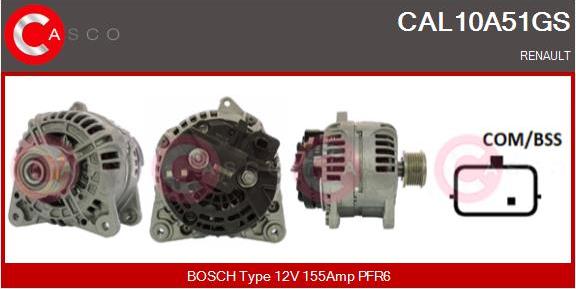 Casco CAL10A51GS - Alternator autospares.lv