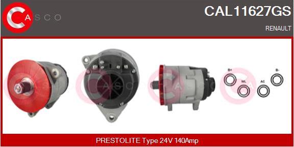 Casco CAL11627GS - Alternator autospares.lv
