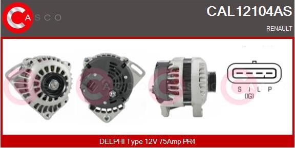 Casco CAL12104AS - Alternator autospares.lv