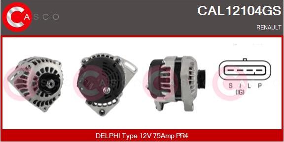 Casco CAL12104GS - Alternator autospares.lv