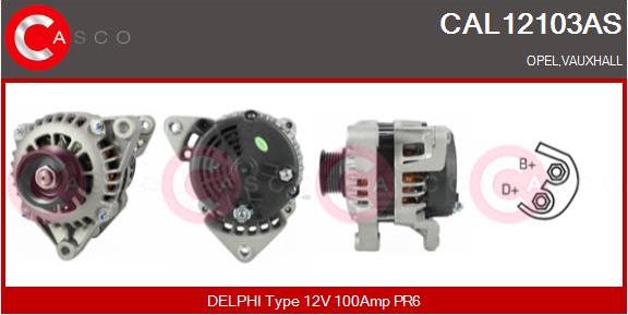 Casco CAL12103AS - Alternator autospares.lv