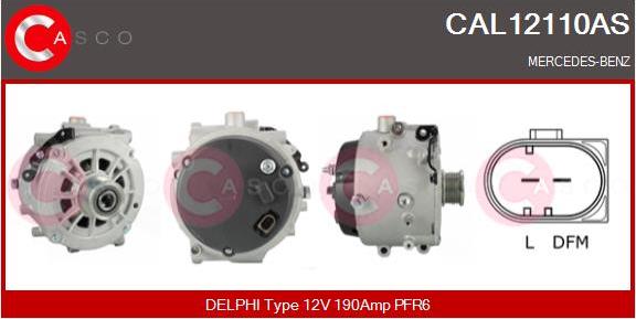 Casco CAL12110AS - Alternator autospares.lv