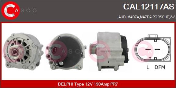 Casco CAL12117AS - Alternator autospares.lv