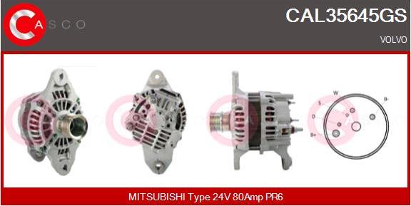 Casco CAL35645GS - Alternator autospares.lv