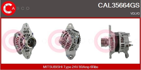 Casco CAL35664GS - Alternator autospares.lv