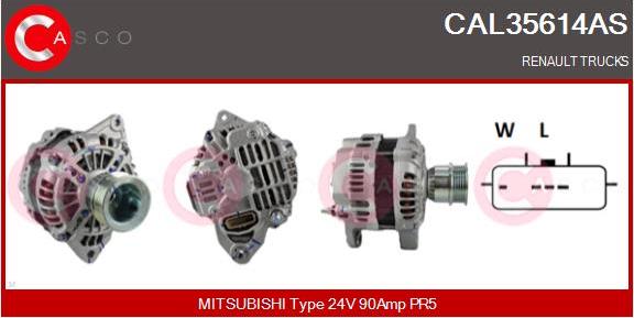 Casco CAL35614AS - Alternator autospares.lv