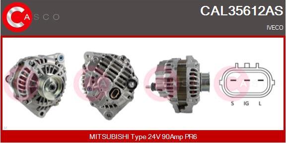 Casco CAL35612AS - Alternator autospares.lv