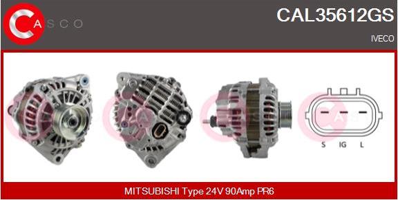 Casco CAL35612GS - Alternator autospares.lv