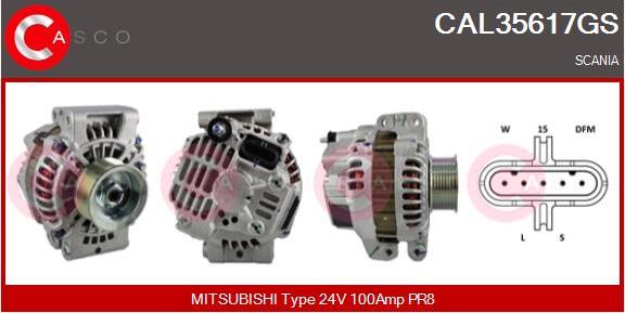 Casco CAL35617GS - Alternator autospares.lv