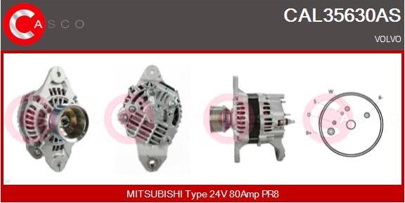 Casco CAL35630AS - Alternator autospares.lv