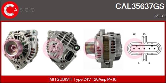 Casco CAL35637GS - Alternator autospares.lv