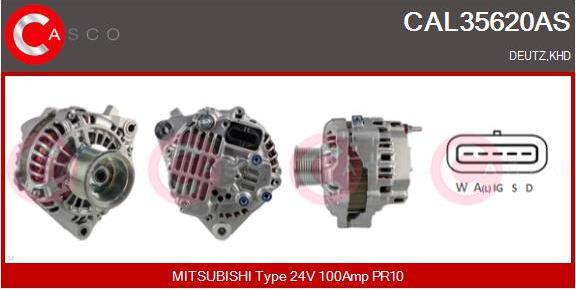 Casco CAL35620AS - Alternator autospares.lv