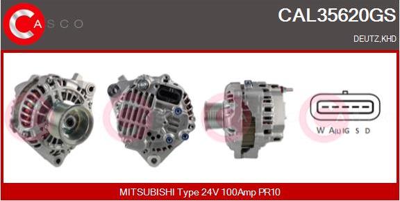 Casco CAL35620GS - Alternator autospares.lv