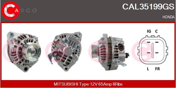 Casco CAL35199GS - Alternator autospares.lv