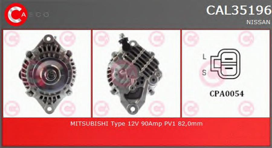 Casco CAL35196 - Alternator autospares.lv