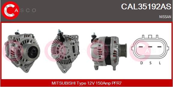 Casco CAL35192AS - Alternator autospares.lv