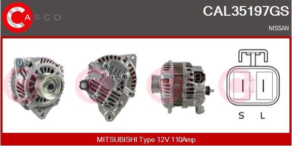 Casco CAL35197GS - Alternator autospares.lv