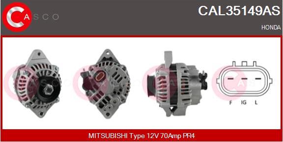 Casco CAL35149AS - Alternator autospares.lv