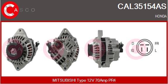 Casco CAL35154AS - Alternator autospares.lv