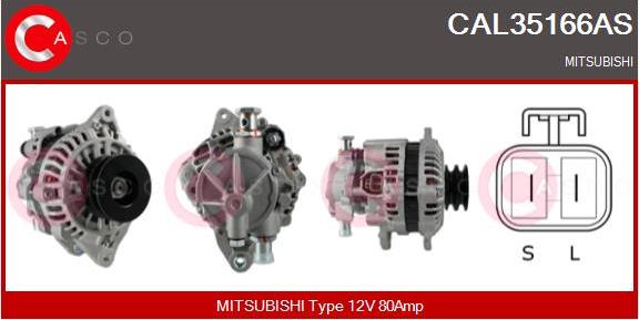 Casco CAL35166AS - Alternator autospares.lv