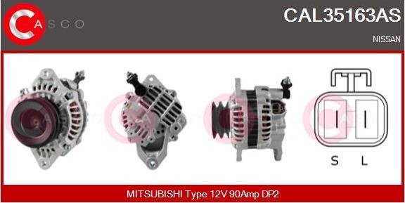 Casco CAL35163AS - Alternator autospares.lv