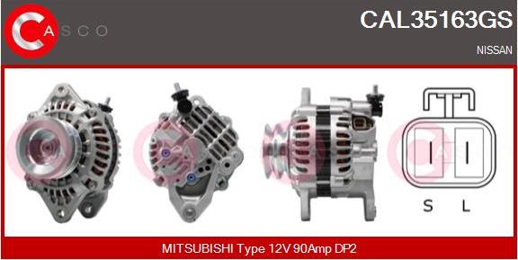 Casco CAL35163GS - Alternator autospares.lv