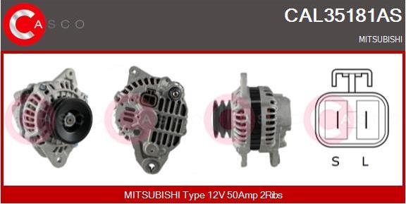 Casco CAL35181AS - Alternator autospares.lv