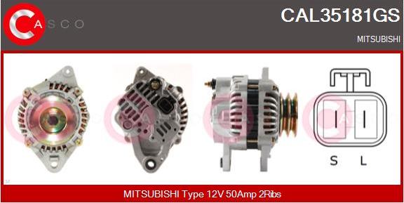 Casco CAL35181GS - Alternator autospares.lv