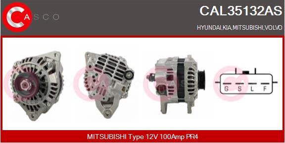 Casco CAL35132AS - Alternator autospares.lv