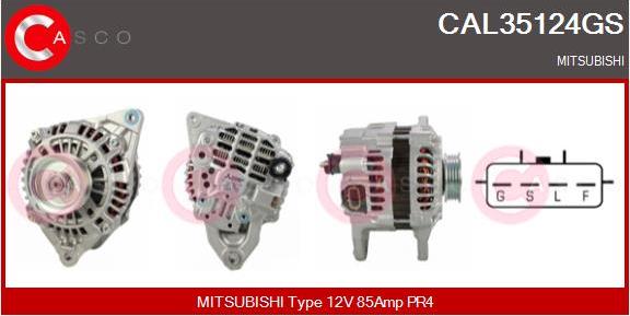 Casco CAL35124GS - Alternator autospares.lv