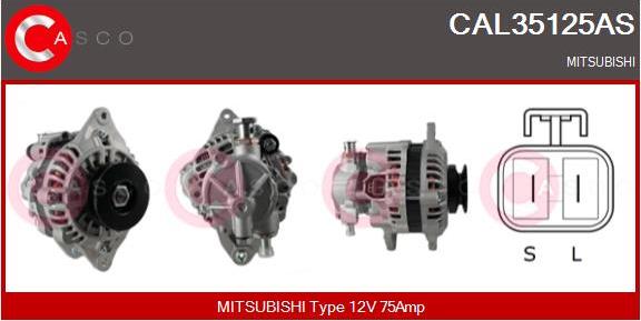 Casco CAL35125AS - Alternator autospares.lv