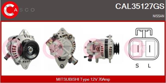 Casco CAL35127GS - Alternator autospares.lv