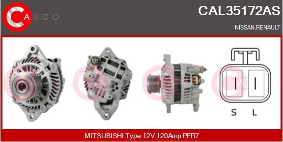 Casco CAL35172AS - Alternator autospares.lv