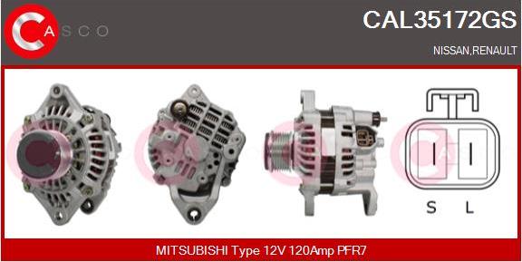 Casco CAL35172GS - Alternator autospares.lv