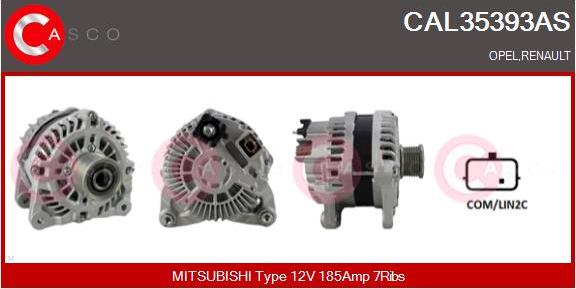 Casco CAL35393AS - Alternator autospares.lv