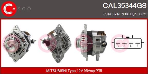 Casco CAL35344GS - Alternator autospares.lv