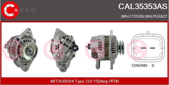 Casco CAL35353AS - Alternator autospares.lv