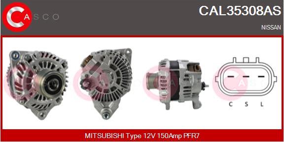 Casco CAL35308AS - Alternator autospares.lv