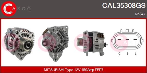 Casco CAL35308GS - Alternator autospares.lv