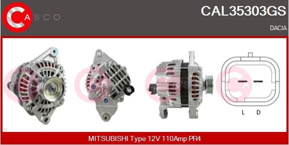 Casco CAL35303GS - Alternator autospares.lv