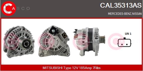 Casco CAL35313AS - Alternator autospares.lv