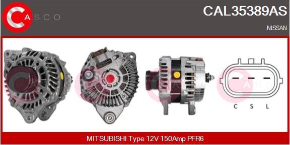 Casco CAL35389AS - Alternator autospares.lv