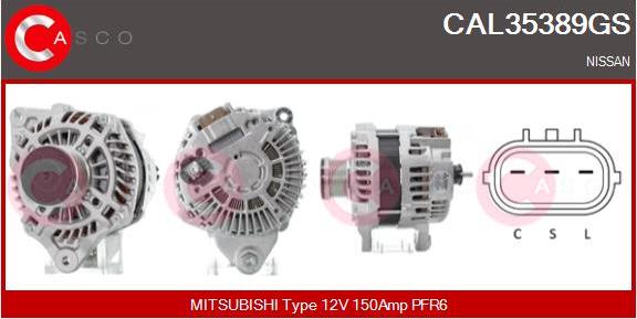 Casco CAL35389GS - Alternator autospares.lv